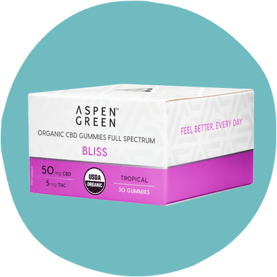 Aspen Green Bliss Organic CBD Gummies
